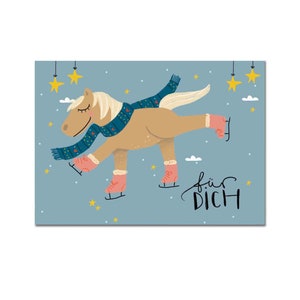Postkarte "für Dich - Winterpferd" I DIN A6 I Recycling Papier