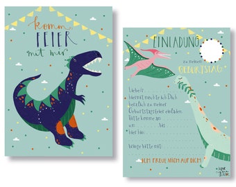 Biglietti d'invito per compleanni per bambini, inviti di compleanno, dinosauri, inviti di compleanno per bambini,