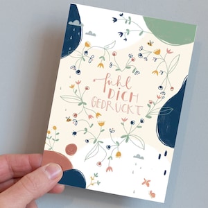 Carte postale "se sentir embrassé" I DIN A6 I Papier recyclé