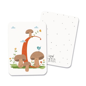 Tarjetas ABC - C de seta - papel reciclado - tarjetas de letras - aprende ABC