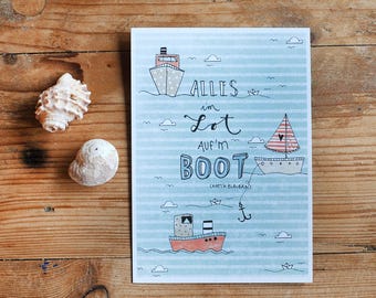 Postkarte "alles im lot“