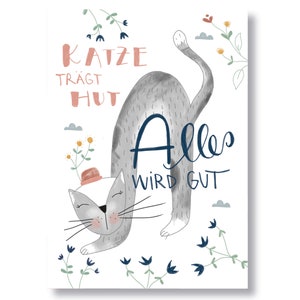 Postkarte "Alles wird gut" I DIN A6 I Recycling Papier