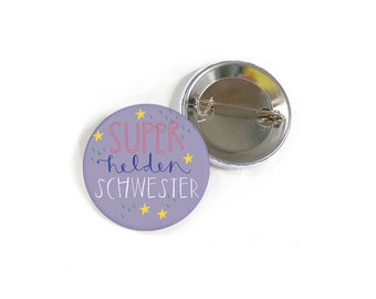 Button "Superhelden Schwester" I Anstecker I Pin