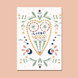 Postal "O amor sempre ajuda" I DIN A6 I papel reciclado