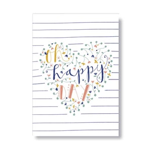 Postal "ah, feliz dia" I DIN A6 I papel reciclado