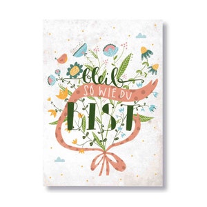 Carte postale "reste comme tu es" I DIN A6 I papier recyclé