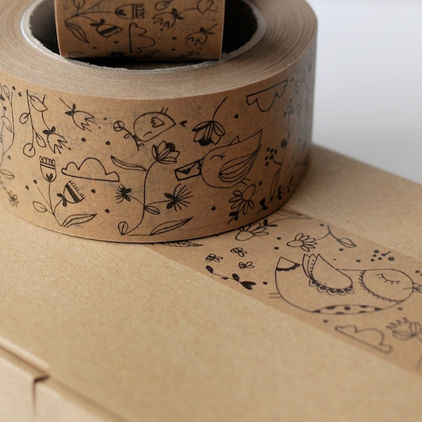 Papierklebeband "kommt ein Vogel geflogen"
