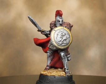 Figurine RPG de table Fantasy Fighter miniature D&D peinte à la main