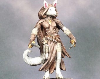 Miniatura pintada de zorro pícaro para D&D: figura para juego de rol de mesa de fantasía.