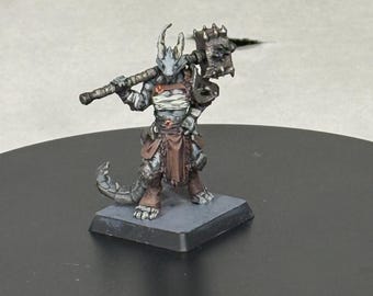 Hand Painted Female Dragonborn Fighter Miniature D&D, Pathfinder RPG Ready to Play