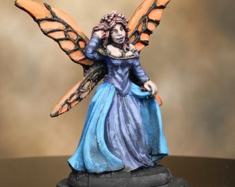 Figurine RPG de table D&D miniature Fairy Fey Fantasy peinte à la main