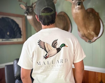 Men’s Mallard Duck Shirt | Flying Mallard T Shirt | Southern Outdoors Tee | Waterfowl Shirt | Mallard Collective