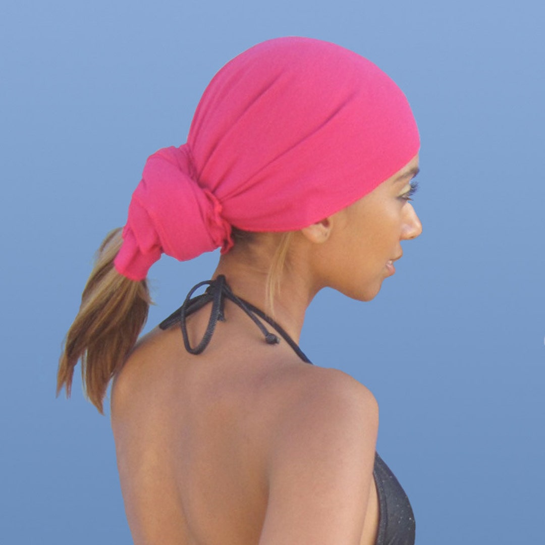 Hot Pink Headwrap - Cotton Scarf for Men or Women. for Dreadlocks
