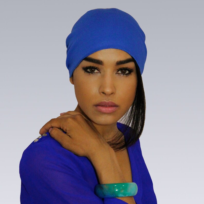 Egyptian Blue Headwrap Cotton Scarf for Men or Women. for Etsy