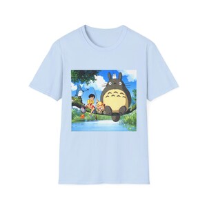 Totoro Forest Fishing Scene T-Shirt | Anime Studio Ghibli Inspired image 3