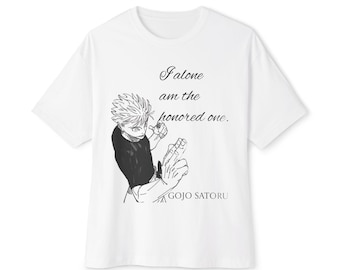 Gojo Satoru Anime Tee — "I Alone Am the Honored One" Oversized Boxy T-Shirt