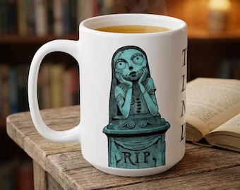 Mug Jack et Sally en céramique (15 oz) oeuvre d'art originale