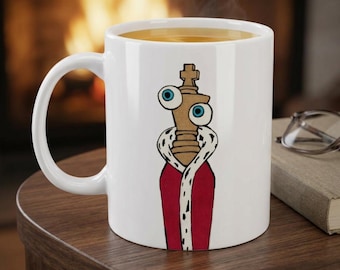 Mug Kinger en céramique, oeuvre d'art originale (11 oz) - Citation au dos