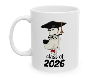 Abschluss-Keramik-Tasse, originale Kunst (11 Unze) Mr. Peabody 2-seitig