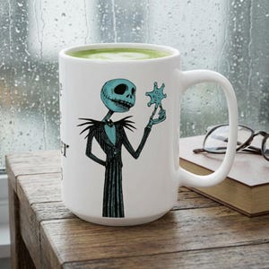 Jack und Sally Keramikbecher, (15 Unzen) Original art Bild 2