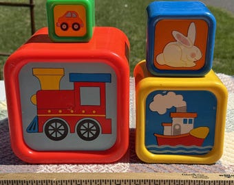 Vintage Stacking Little Tikes Toy Blocks