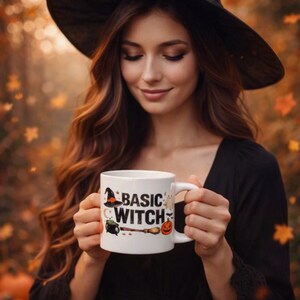 Basic Witch Coffee Mug | Funny Halloween Mug Gift for Her | Witch Mug | Spooky Season Cup | Halloween Gift | Witchy Coffee Mug | Ghost Mug