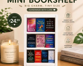 Handmade Mini Bookshelf | (New Shop Special 17.99, normally 24.99)