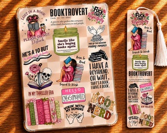 Cute Obsessed E-Reader Insert | Matching Bookmark + Sticker Sheet (PRECUT) Add Ons Available
