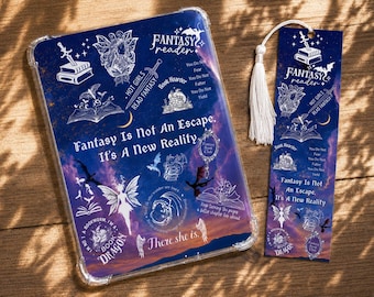 Fantasy E-Reader Insert | Matching Bookmark | Sheet of Stickers (Precut)