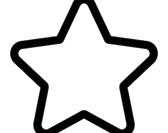 星のSVG、星のベクターファイル、星のアウトラインSVG、星のSVGファイル、星のカットファイル、星のアウトラインクリップアート、即時ダウンロード