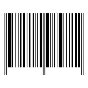 May include: A black and white barcode pattern composed of vertical lines of varying widths. The lines are arranged closely together against a white background, creating a series of parallel bars.