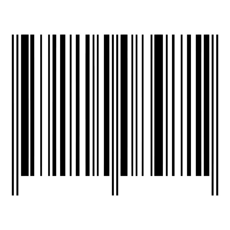 K&ouml;nnte beinhalten: Ein schwarz-wei&szlig;es Barcode-Muster, das aus vertikalen Linien unterschiedlicher Breite besteht. Die Linien sind eng auf einem wei&szlig;en Hintergrund angeordnet und bilden eine Reihe paralleler Balken.
