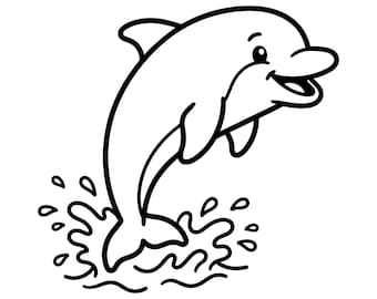 Delphin geschnitten Datei, Delphin Illustration, Delphin Illustration, Delphin Clipart, sofort Download vorhanden