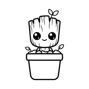 Groot Svg, Groot In Pot Svg, I Am Groot Svg, Baby Groot Pot Waving Svg, Groot Clipart, Baby Groot Svg for Cricut, Instant Download