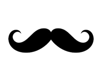 Bigote SVG, Barba SVG, Archivo de corte de bigote, Silueta de bigote, Imágenes prediseñadas de bigote, Descarga instantánea