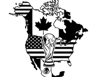 Wereldbeker trofee Svg, voetbaltrofee Vector, voetbaltrofee, voetbal illustratie gesneden bestand, Instant Download
