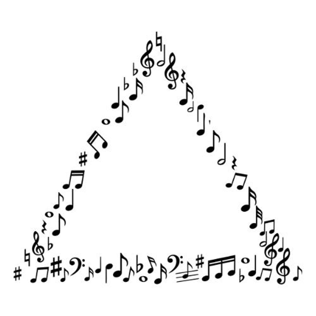 Music Notes Svg, Musical Notes Triangle Svg, Music Symbols Svg, Music ...