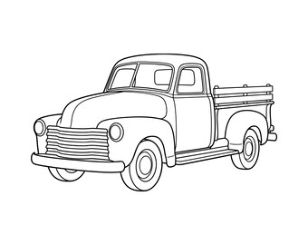 Pickup Truck Svg, Vintage Truck Svg,  Classic Truck Clipart, Off Road Truck Silhouette, Instant Download