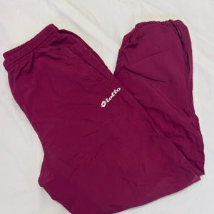 Vintage Lotto 90s - Made in Tunisia - Nylon Shell Bordeaux - Size L/XL - Streetwear Retro Sportive