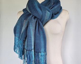 Handwoven shawl/ Wrap / Scarf, 54 cm x 210 cm + fringes
