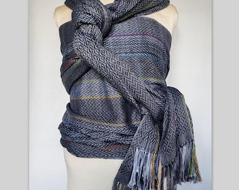 Handwoven Baby Wrap, Giza Cotton / Cotton/ Milk,  ( 69 cm x 425 cm + fringes), Unique piece