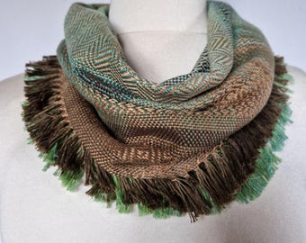 Handwoven Cowl, Giza Cotton, Unique piece