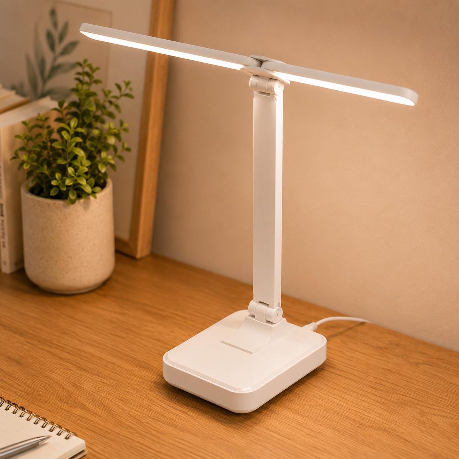 Simple Led Desk Light LED Desk Lamp Foldable Table Light for Home Office Minimalist Bedside ...