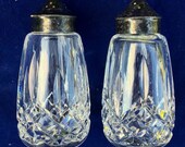 Waterford Lismore 4 quot Flat Salt Pepper Shakers in Excellent Lightly-Used Condition