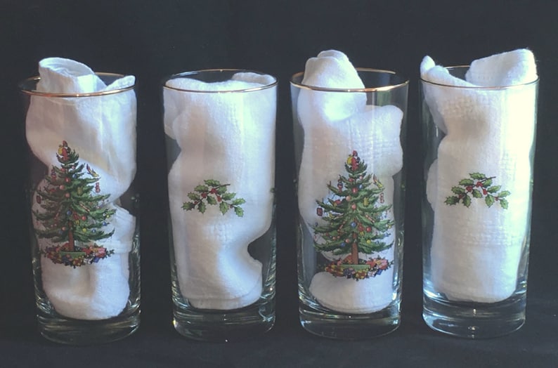 spode christmas tree tumblers