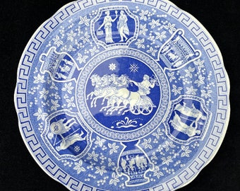 Spode "Greek" Blue Room Collection Traditions Series 10.25" Dinner Plate in Excellent Seemingly Unused Condition Made in England