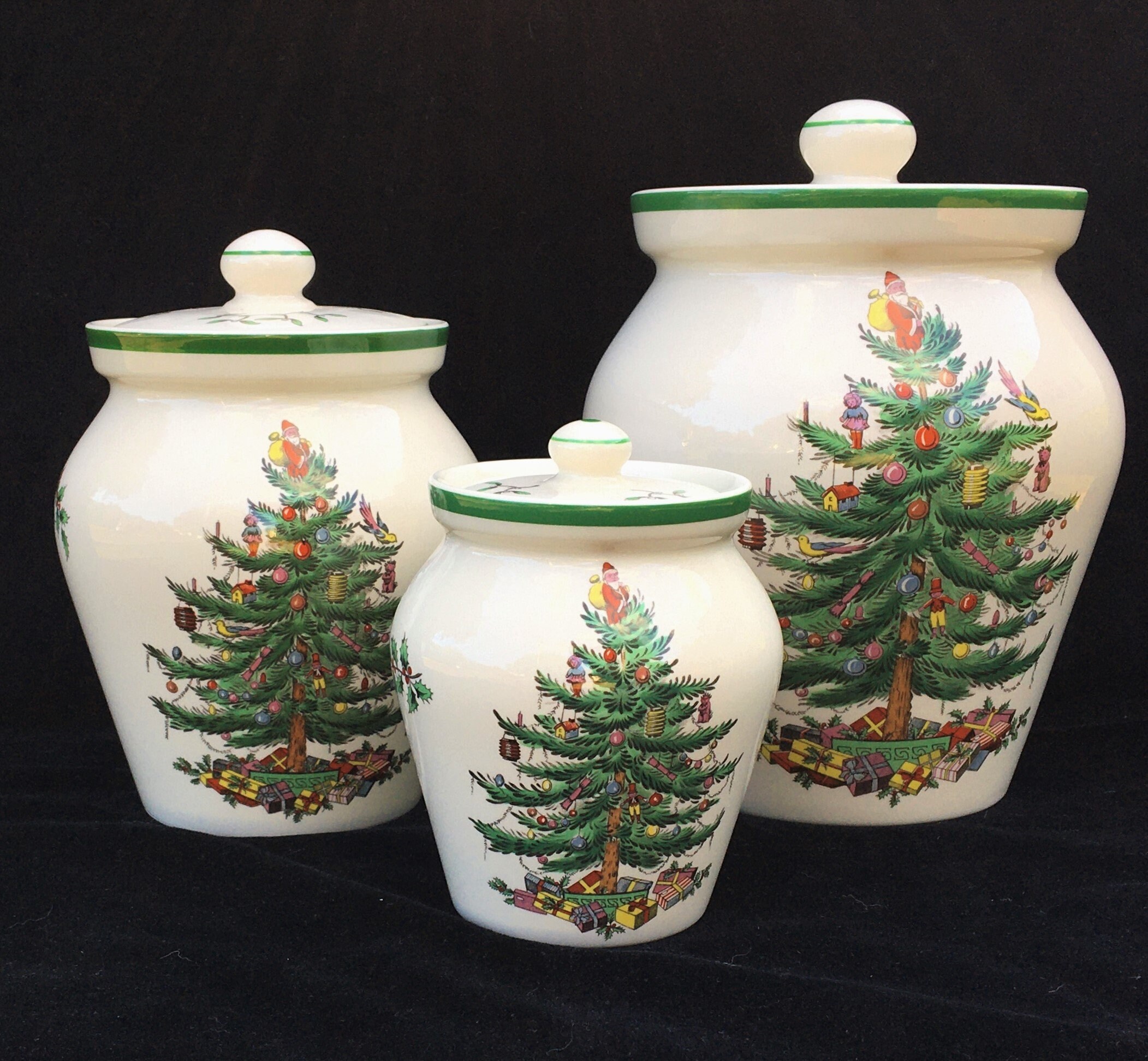 Spode Christmas Tree 43/4 Small Canister with Lid Etsy