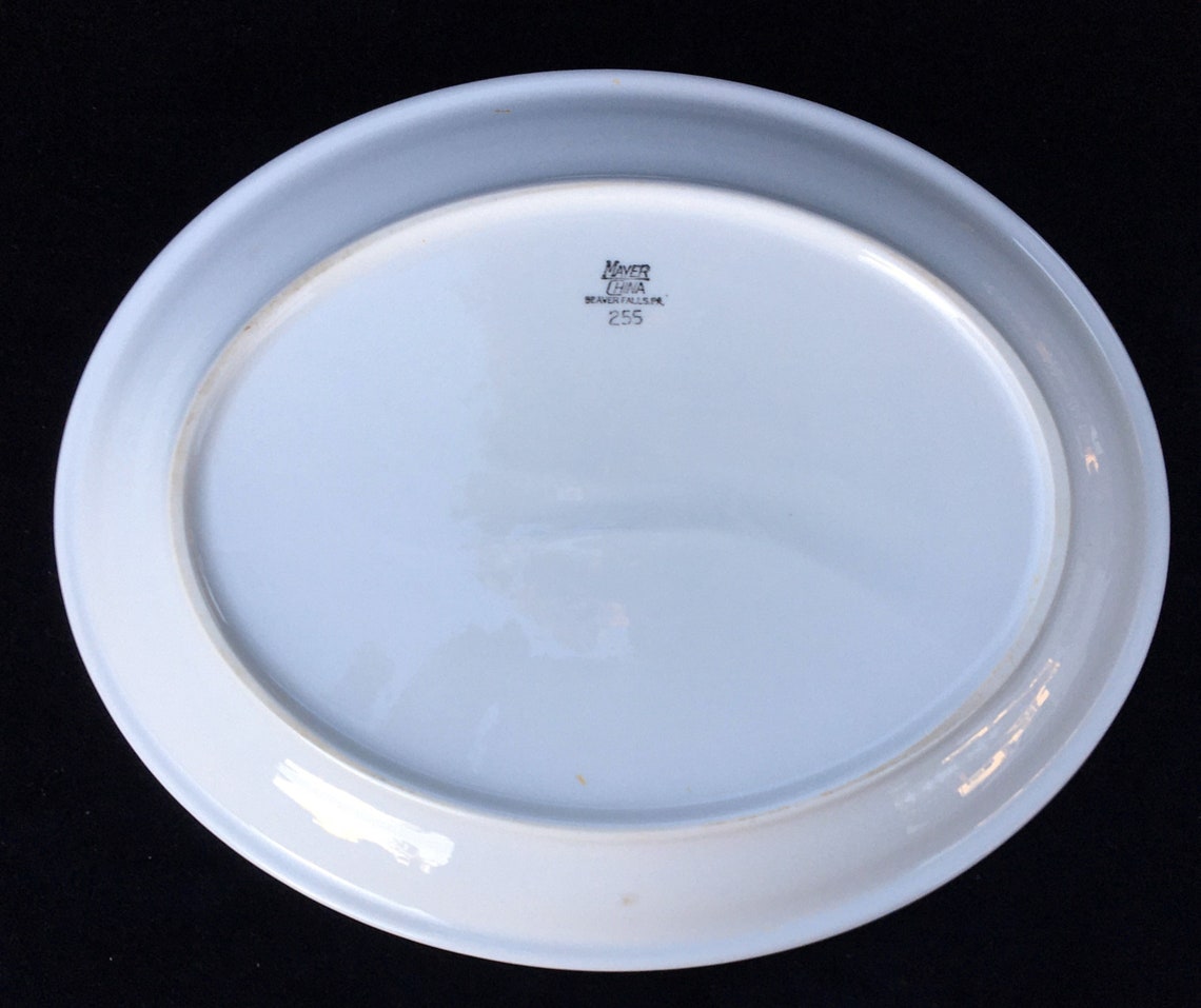 Mayer China Hotel Diner Restaurant Rose on White 