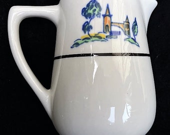 Syracuse China Cloister Sea Island Hotel, Georgia 8 oz. Off-White "Elite" Creamer or Syrup in Excellent Lightly-Used Condition