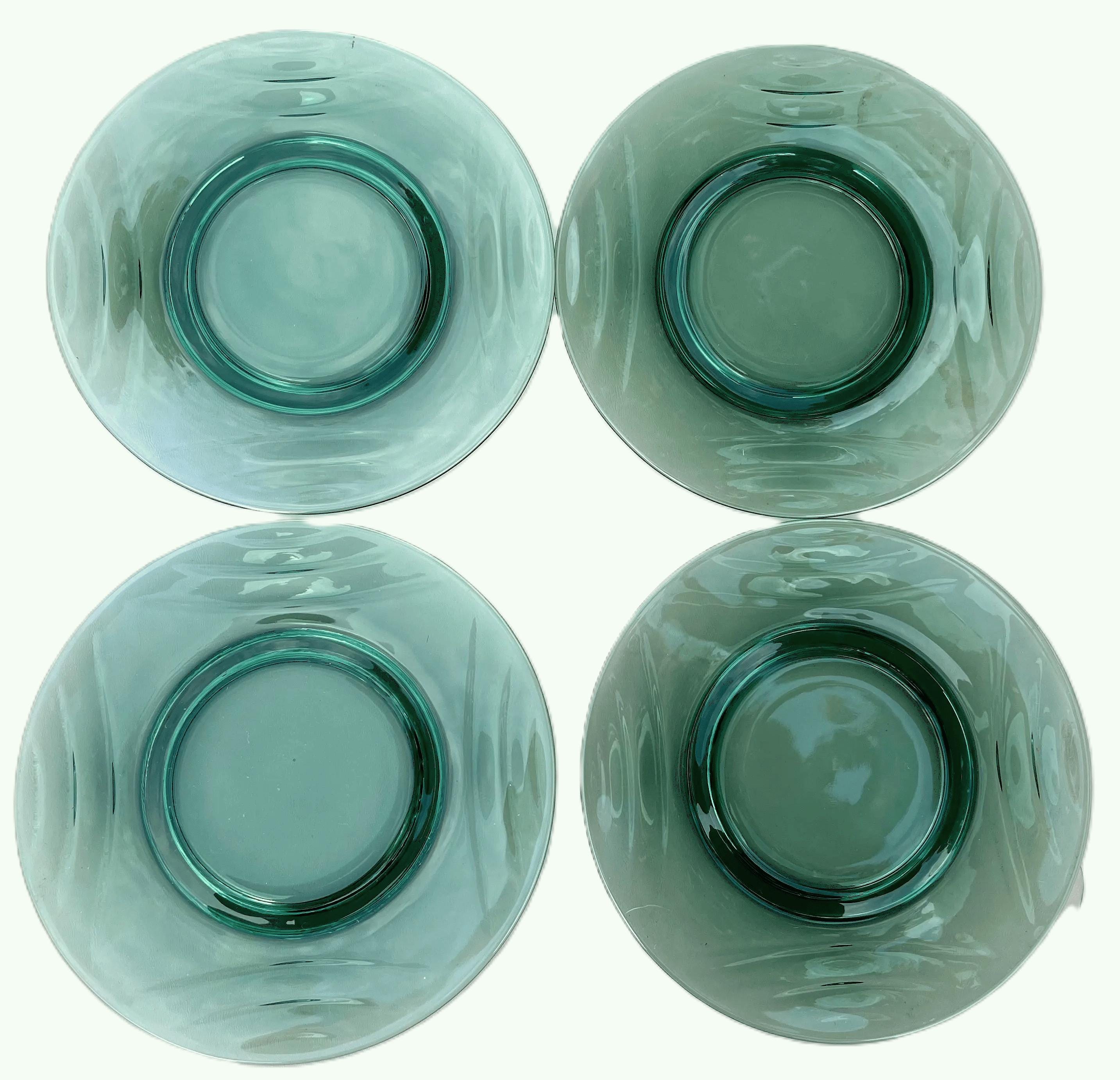 Green Fostoria Salad Plates - Etsy